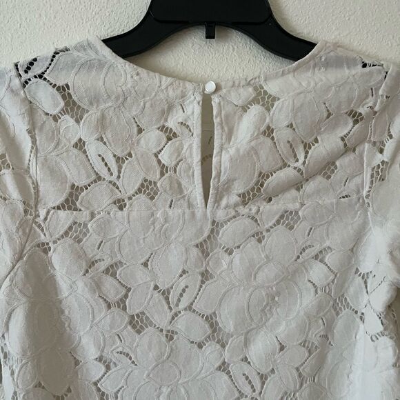 Monteau Short sleeve Lace Blouse S - Picture 8 of 8